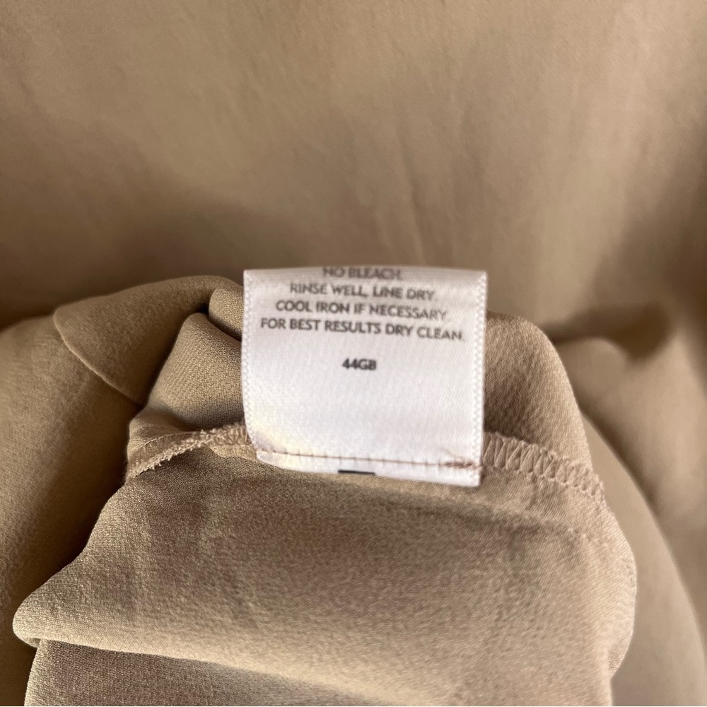 Eileen Fisher 100% Silk Maxi Skirt Beige Tan NWOT Size SP - Picture 5 of 5